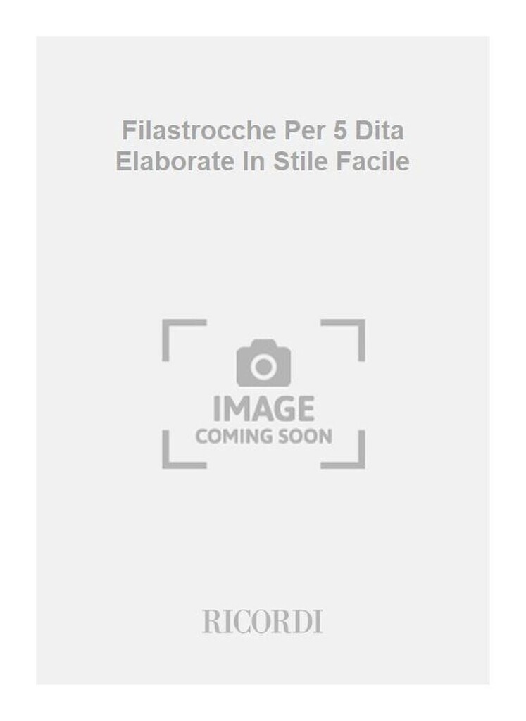 Filastrocche Per 5 Dita Elaborate In Stile Facile